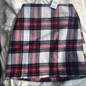Hollister Plaid high rise mini wool mini skirt